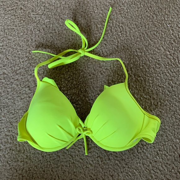 push up neon bikini top